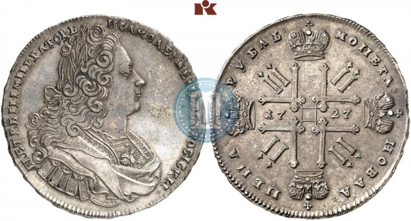Picture 1 rouble 1727 year  "Moscow type"