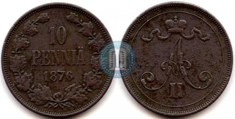 Picture 10 pennia 1876 year  