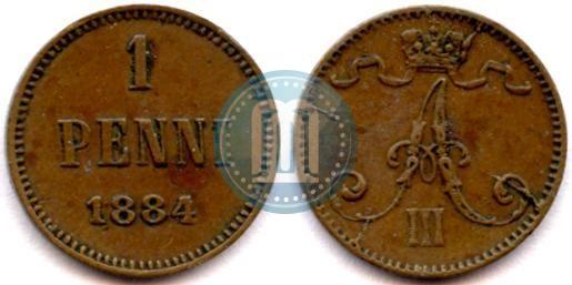 Фото 1 пенни 1884 года  