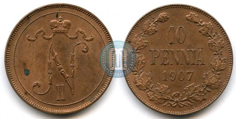 Фото 10 пенни 1907 года  