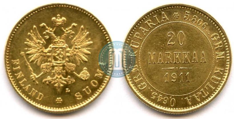 Picture 20 markkaa 1911 year L 