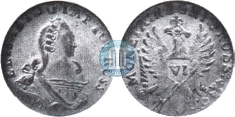 Фото 6 грошей 1759 года  