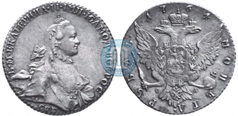 Picture 1 rouble 1764 year СПБ-СА 