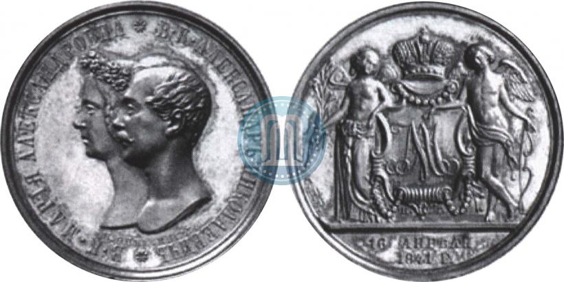 Picture 1 rouble 1841 year СПБ-НГ "In the memory of the wedding of the crown prince"
