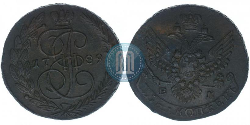 Picture 5 kopecks 1789 year ЕМ 