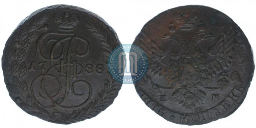 Фото 5 копеек 1788 года ЕМ 