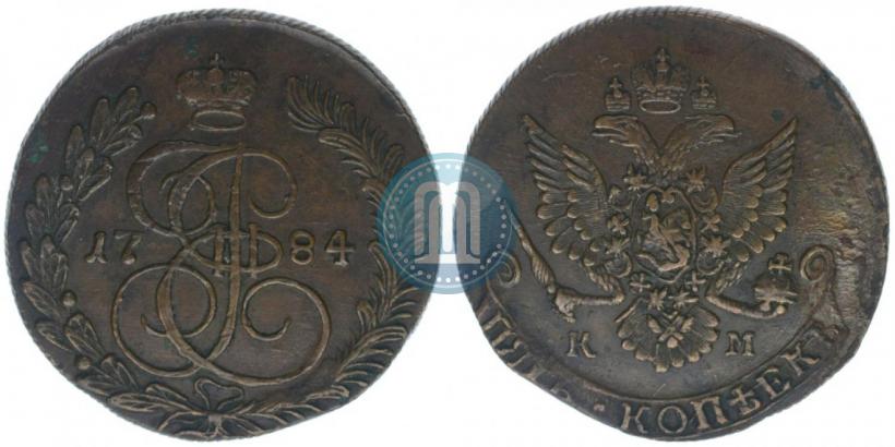Picture 5 kopecks 1784 year КМ 