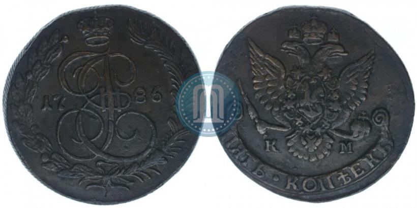 Picture 5 kopecks 1786 year КМ 