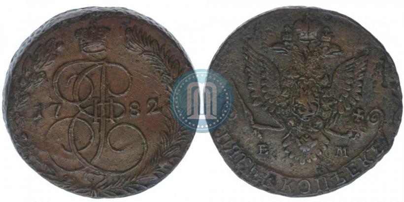 Picture 5 kopecks 1782 year ЕМ 