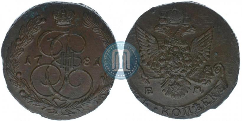 Фото 5 копеек 1781 года ЕМ 