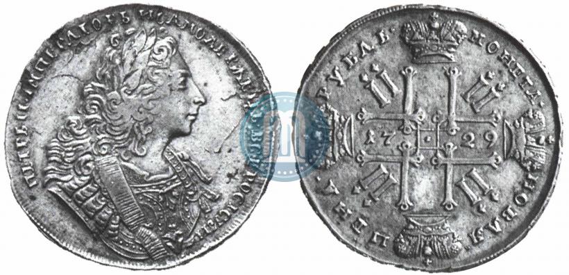 Фото 1 рубль 1729 года  "Тип 1729"