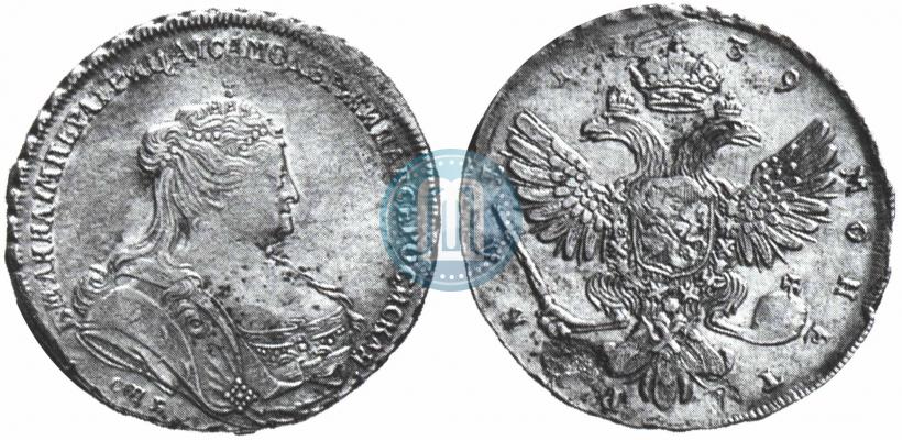 Picture 1 rouble 1739 year СПБ "Petersburg type"