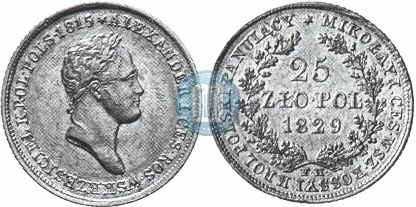 Picture 25 złotych 1829 year FH 