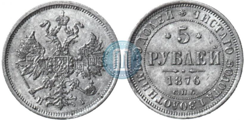 Picture 5 roubles 1876 year СПБ-НІ 