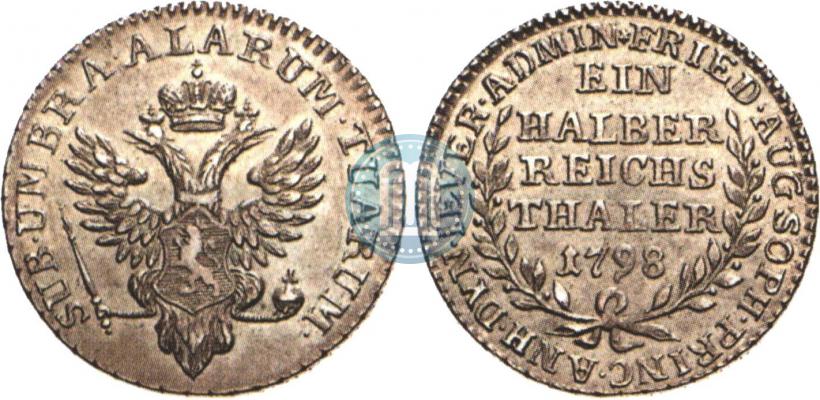 Фото Ein halber reichsthaler 1798 года  "Княжество Йевер"