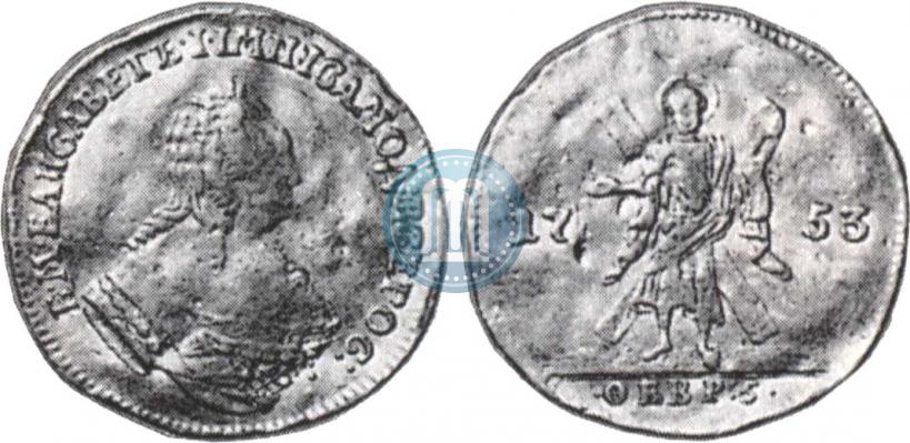 Picture 1 ducat 1753 year  "St. Andrew on the reverse"
