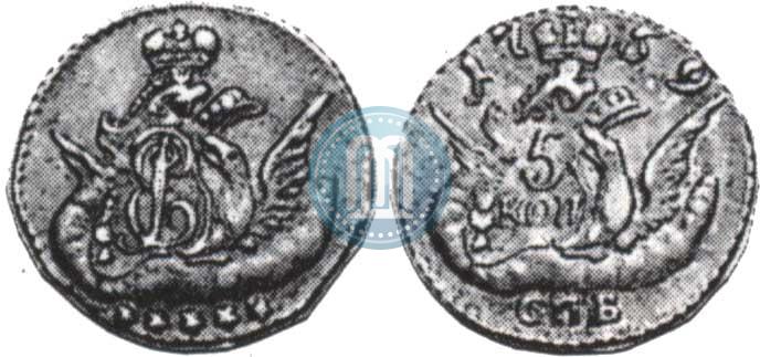 Фото 5 копеек 1759 года СПБ 