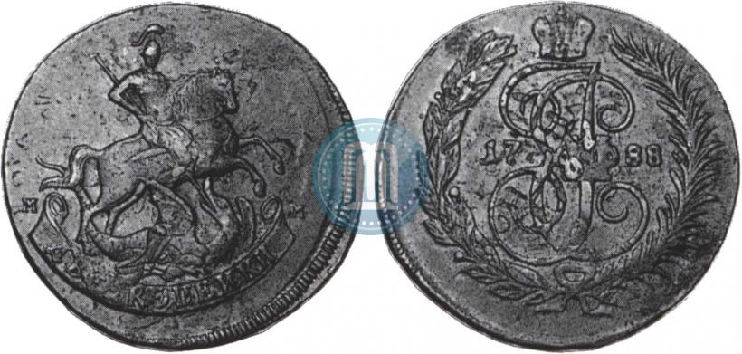 Фото 2 копейки 1788 года ММ 