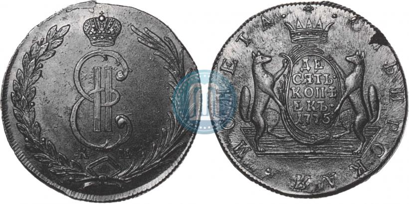 Picture 10 kopecks 1775 year КМ 