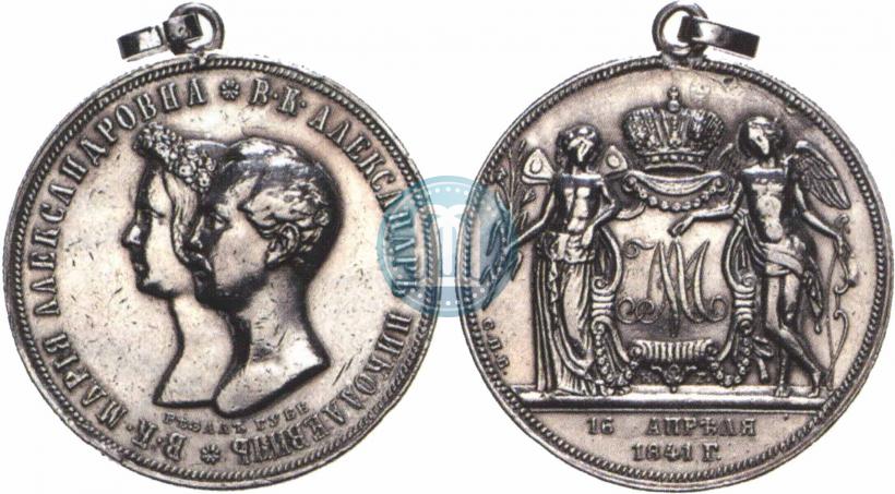 Picture 1 rouble 1841 year СПБ-НГ "In the memory of the wedding of the crown prince"