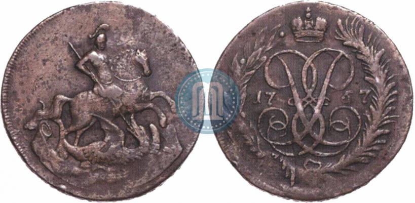 Picture 1 kopeck 1757 year  