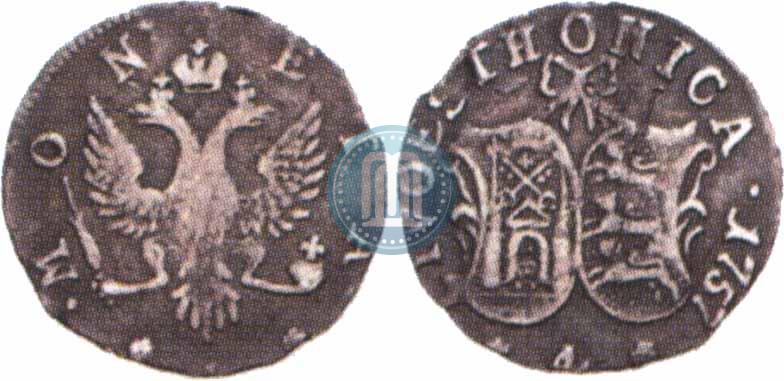 Фото 4 копейки 1757 года  "Ливонез"