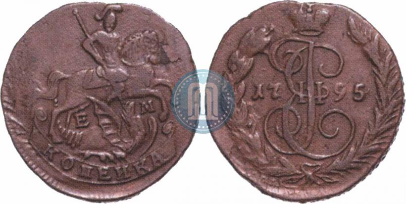 Picture 1 kopeck 1795 year ЕМ 