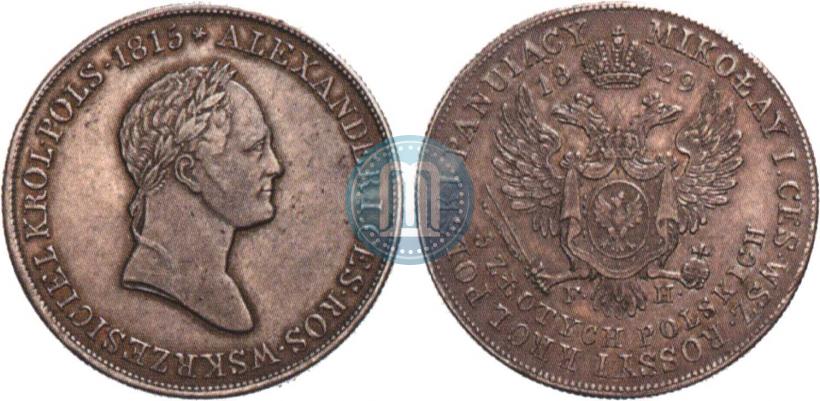 Picture 5 złotych 1829 year FH 