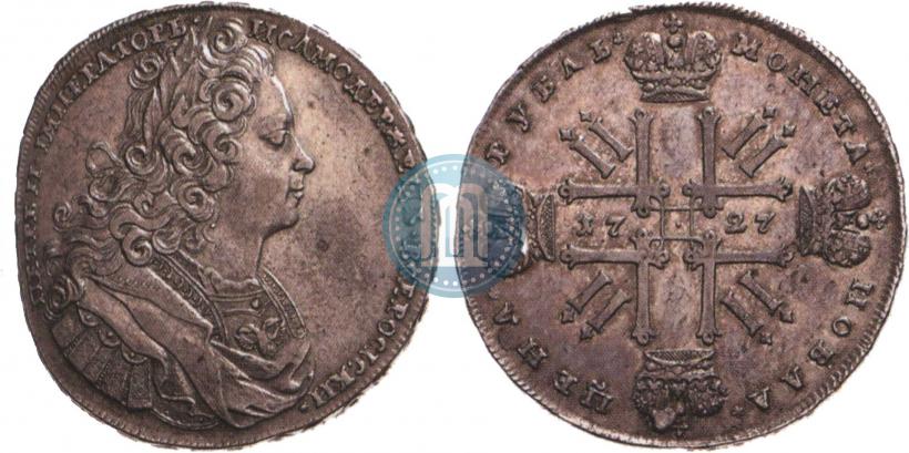 Picture 1 rouble 1727 year  "Moscow type"