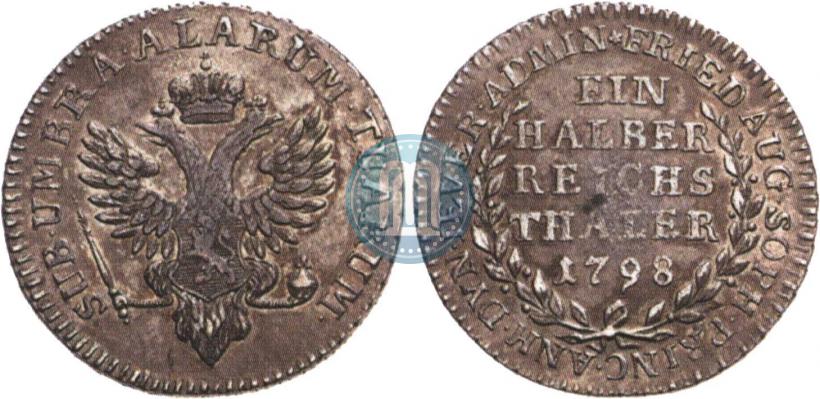 Фото Ein halber reichsthaler 1798 года  "Княжество Йевер"