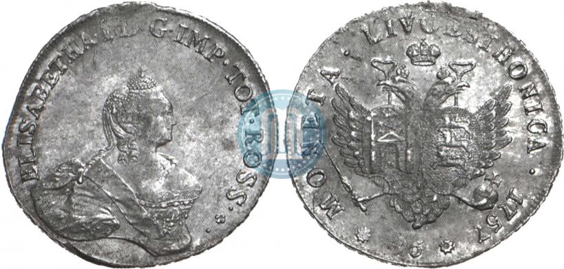 Picture 96 kopecks 1757 year  "For Livonia"