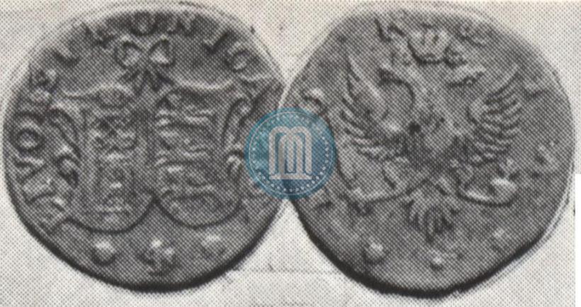 Picture 4 kopecks 1757 year  "For Livonia"