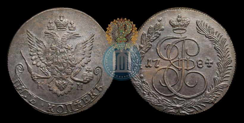 Фото 5 копеек 1784 года КМ 