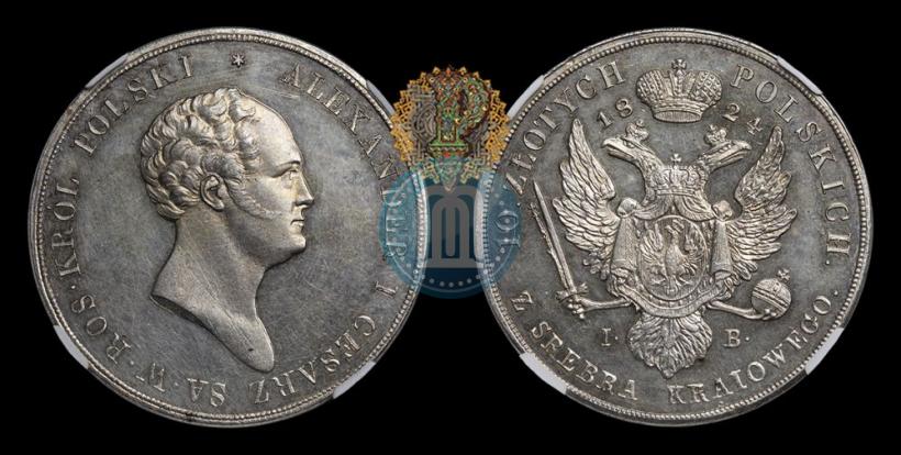 Picture 10 złotych 1824 year IB 