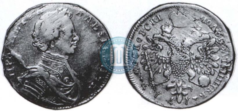 Picture Polupoltinnik 1713 year G "Portrait by S. Gouin"