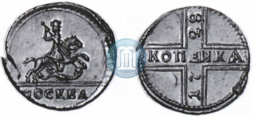 Picture 1 kopeck 1728 year МОСКВА 