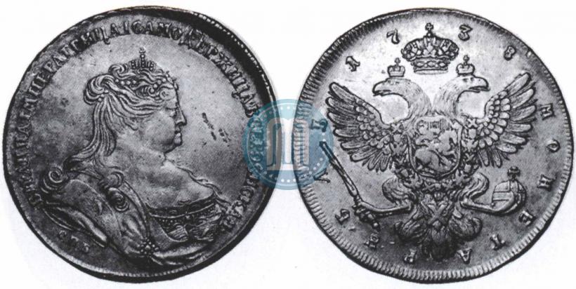 Picture 1 rouble 1738 year СПБ "Petersburg type"