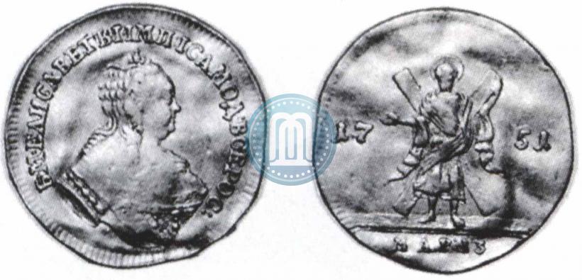 Picture 1 ducat 1751 year  "St. Andrew on the reverse"