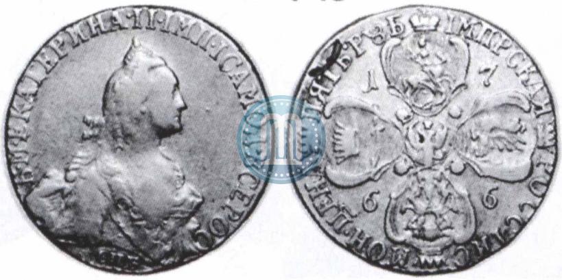Picture 5 roubles 1766 year СПБ 