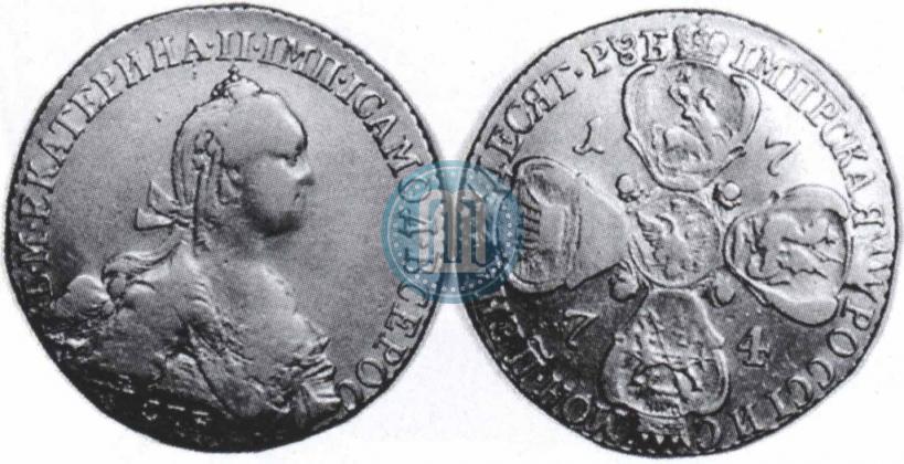 Фото 10 рублей 1774 года СПБ 