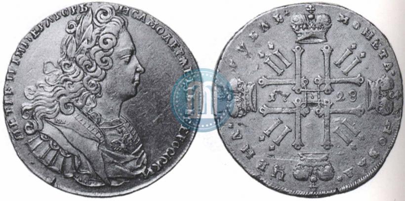 Picture 1 rouble 1728 year  "Type of 1727"