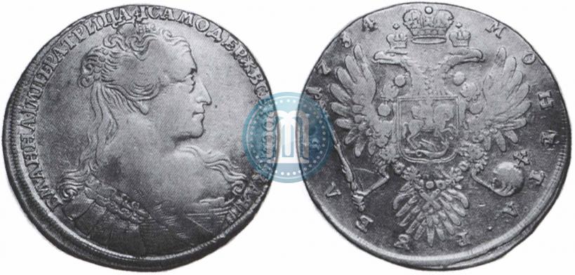 Picture 1 rouble 1734 year  "Type of 1734"