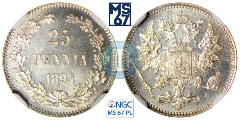 Picture 25 pennia 1894 year L 