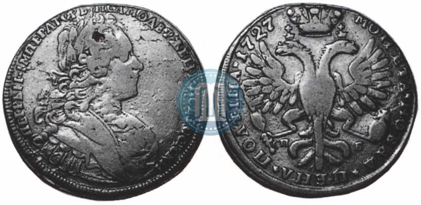 Picture Poltina 1727 year СПБ "Petersburg type"