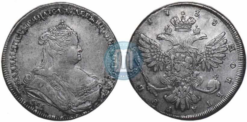 Picture 1 rouble 1738 year СПБ "Petersburg type"
