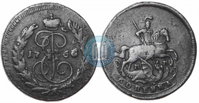 Picture 1 kopeck 1766 year ММ 