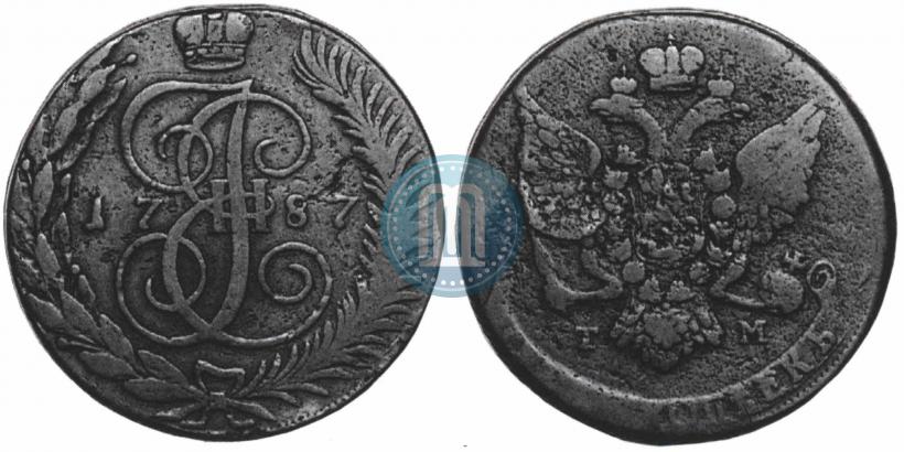 Picture 5 kopecks 1787 year ТМ 