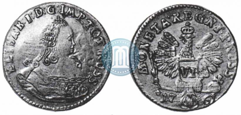 Picture 6 groszy 1761 year  