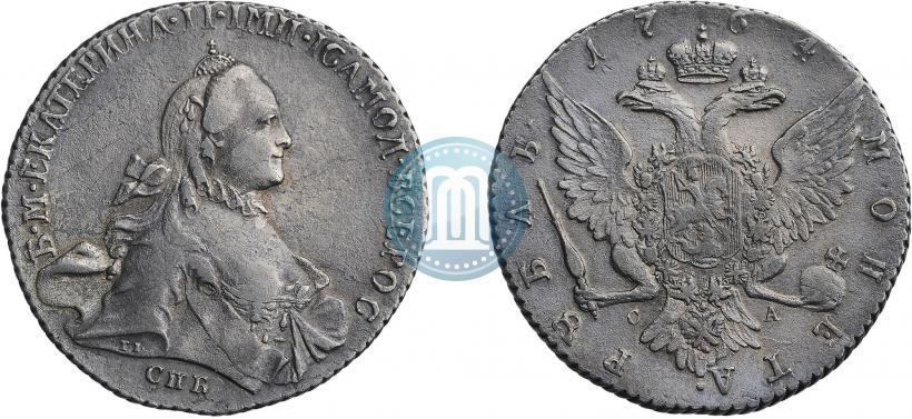 Picture 1 rouble 1764 year СПБ-СА 