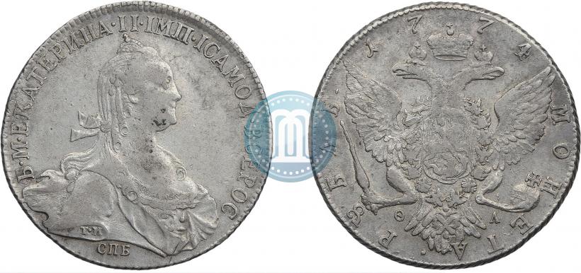 Фото 1 рубль 1774 года СПБ-ФЛ 
